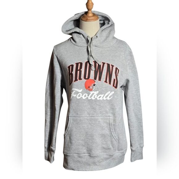 NFL Pro Line Fanatics Cleveland Browns Gray Hoodie Sweatshirt - Picture 1 of 5